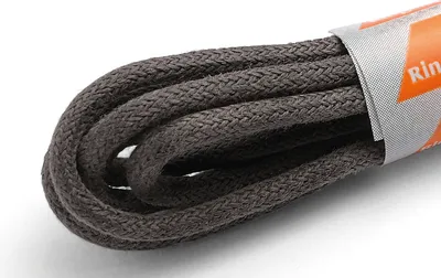 Produktbild von RINGELSPITZ - Rund Medium Gewachst – Stilvolle und Robuste Schnürsenkel - 75 cm, dunkelgrau