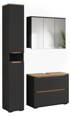 Obrázek produktu pro Koupelnový nábytek Vicco Ruben Antracit/Řemeslný dub 3dílná sada, Model 65883