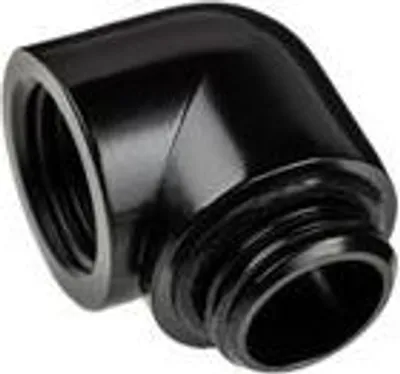 Productafbeelding van Alphacool 17594, adapter, messing, zwart, 1/4", 90°, vrouwelijke aansluiting