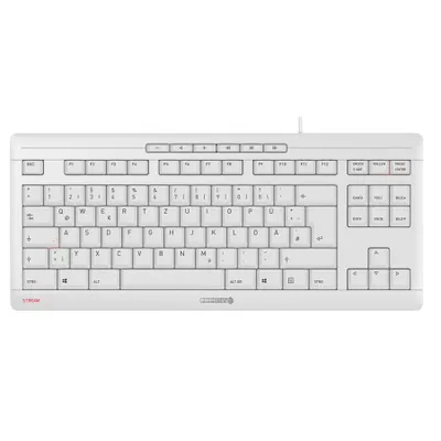 Produktbild von CHERRY STREAM KEYBOARD TKL, Kabelgebunden, USB, Scherenschalter, QWERTZ, Weiß