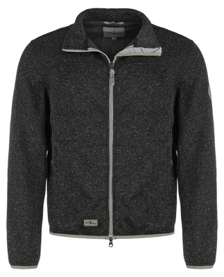 Produktbild von Blue Wave Herren Strickfleecejacke Helge - Fleecejacke Strickoptik Jacke Strickjacke mit Reißverschluss in Anthrazit Größe L