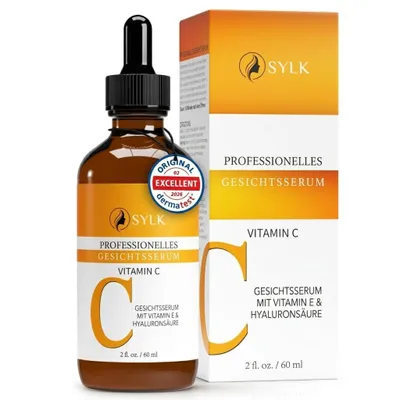 Produktbild von Vitamin C Serum Gesicht mit Hyaluron für Microneedling Hochdosiert + Hyaluronsäure + Vitamin E | Pickelmale & Pigmentflecken Entferner Gesicht