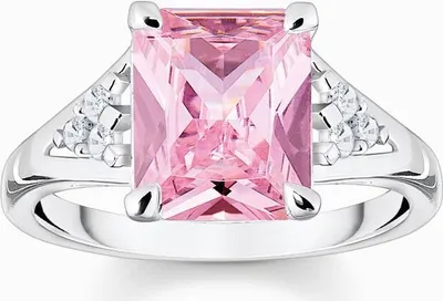 Produktbild von Thomas Sabo TR2362-051-9 Damenring Pinkfarbener Stein, 52/16,6