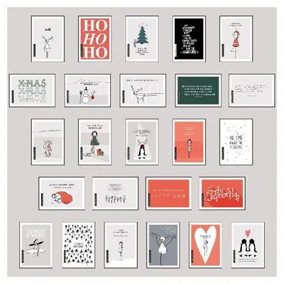 Produktbild von 25 handgemachte Weihnachtskarten Teil 1