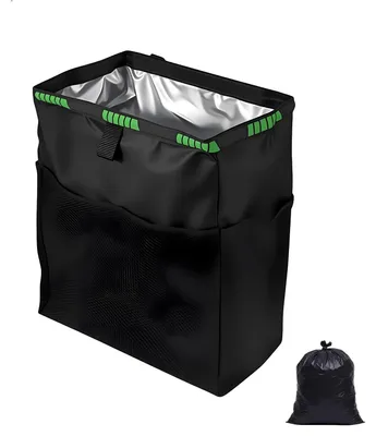 Imagen del producto de Omgoods - Contenedor plegable para el coche con 50 bolsas de basura