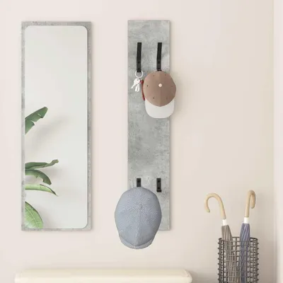 Immagine prodotto di Maison Exclusive - Comodino da parete in cemento grigio 20 x 1,5 x 100 cm