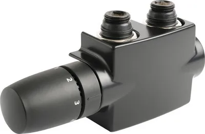Produktbild von SCHULTE Mittenanschlussgarnitur 1/2 Zoll variabel Durchgangs- oder Eckform schwarz matt H3765068
