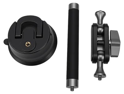 Produktbild von Kamera-Saugnapfhalterung, passend für DJI 360 Action 6 5 Pro, Gelenkarm, Grad Dual-Kugelkopf, Autofenster, 1/4 Zoll Schraube