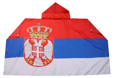 Serbien-Flaggencape 150x90 cm, Polyester, leicht