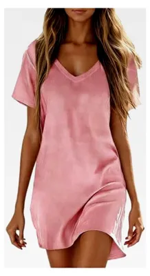 Produktbild von Elegantes Sommerkleid für Damen mit kurzen Ärmeln und Rundhalsausschnitt, A-Linie, Freizeitkleid mit hoher Taille