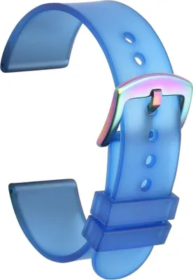 Image de BRACELET DE MONTRE BLEU EN CAOUTCHOUC PU, UNIVERSEL, ÉTANCHE, 24 mm