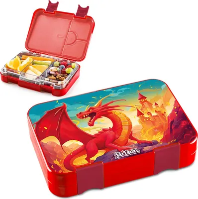 Immagine prodotto di Toni lunch box per bambini - Bento Box a prova di perdite per bambini e scuola - DRACHEN