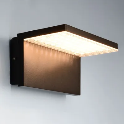 Produktbild von LED Außenwandleuchte 10W warmweiß schwarz Wandlampe Wandleuchte Außenlampe Lampe 1744A