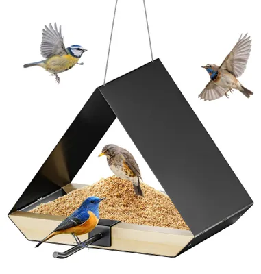 Produktbild von Vogelfutterstation mit Metalldach, für Garten
