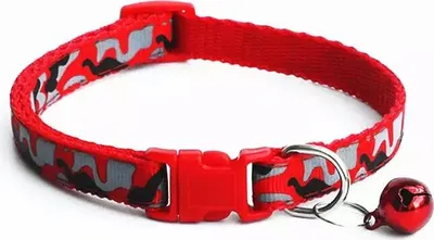 Produktbild von Hundehalsband Camuflage 1x19-32cm Rot