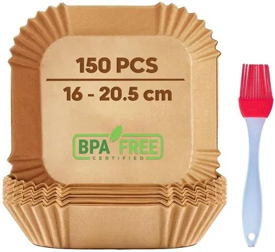 Produktbild von Kleines Quadratisches Airfryer-Papier 16-20cm Silikonborste