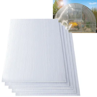 Produktbild von Hengda Plastic Gewächshausplatten 5 Stk., Polycarbonat ( PC ) Doppelstegplatte, Hohlkammerplatte, Gewicht 1200g/m2, 8mm Stärke