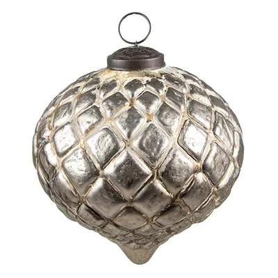 Produktbild von Clayre & Eef Weihnachtskugel 9x9x9 cm Beige Glas