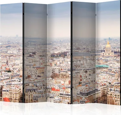 Produktbild von Akusticher Raumteiler Paris Foto Paravent 225x172 cm beidseitig auf Vlies-Leinwand bedruckt Akustikschaum Trennwand Spanische Wand Sichtschutz Home Office Frankreich France d-B-0290-z-c