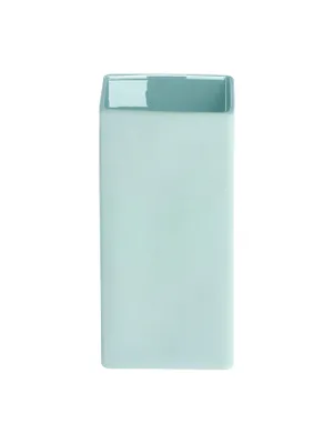 Immagine prodotto di ASA Selection Cube Blue Vase, Blumenvase, Blumentopf, Tischvase, Keramikvase, Keramik, Aqua, 12 cm, 46024108