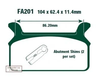Produktbild von EBC Brakes Bremsbeläge Satz Bremsklötze für HARLEY-DAVIDSON MC ROAD KING FA201