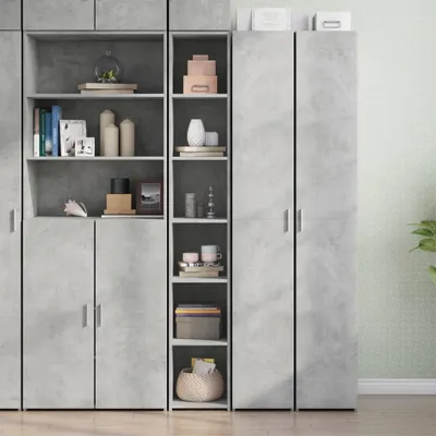 Produktbild von vidaXL Highboard Betongrau 30x41x185 cm Holzwerkstoff