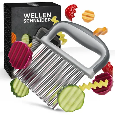 Produktbild von Golfförmiger Schneideaufsatz für Kartoffeln, Obst und Gemüse – spülmaschinenfest