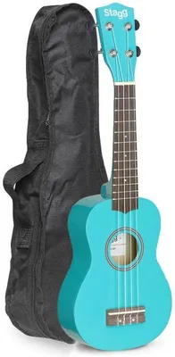 Image de Ukulélé soprano Stagg - US-Ocean, avec étui, bleu