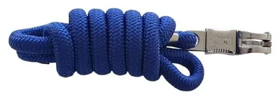 Pferde-/Hunde-Führleine, 2 m, Panikhaken, Blau