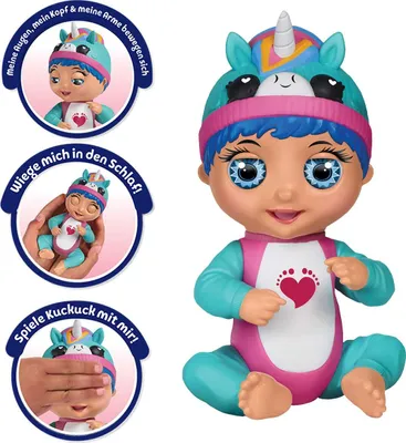 Produktbild von Bandai Tiny Toes Interaktive1 stück Mini-Babypuppe, türkis oder ,pink oder schwarz