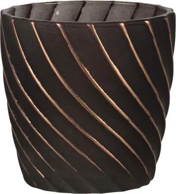 Produktbild von Clayre & Eef Teelichthalter Ø 7x7 cm Schwarz Glas