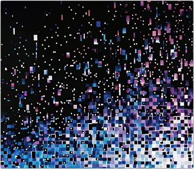 Produktbild von Spritzschutz Herdabdeckplatte Schneidebrett aus Glas Pixelmuster 1-Teilig (60x52cm)