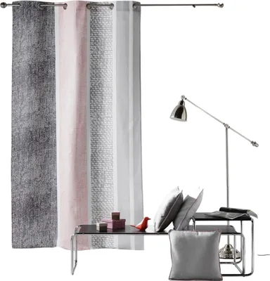 Image de Rideau a oeillets 140 x 240 cm Textilio Rose