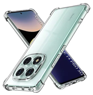 Obrázek produktu pro Techsuit Nárazuvzdorný silikonový zadní kryt pro Xiaomi Redmi Note 14 Pro - Transparentní