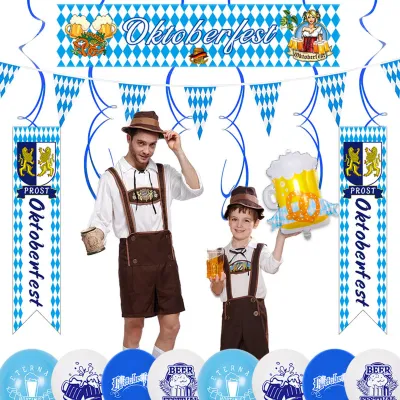 Obrázek produktu pro Sada balónkové výzdoby , transparent Party Bavaria, balónky, závěsné dekorace pro bavorský pivní festival