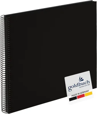 Productafbeelding van Spiraalalbum, fotoalbum 35 x 30 cm, fotoalbum met 40 zwarte pagina's