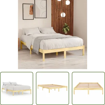 Produktbild von The Living Store Massivholzbett Kiefernholz 200x200 cm