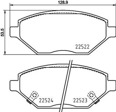 Produktbild von BREMBO Bremsbeläge Satz Vorne für OPEL Karl (C16) P 59 093