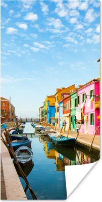 Produktbild von MuchoWow® Poster Italien - Häuser - Farben 60x120 cm - Wandschmuck