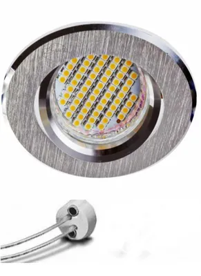Productafbeelding van OHR Ronde satijnzachte inbouwspot, inbouwlamp, inbouwstraler. Aluminium, geborsteld, kantelbaar, MR16