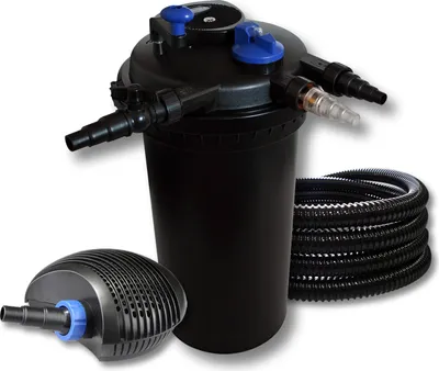 Obrázok produktu pre SunSun kompletná sada: CPF-15000 rybníkový tlakový filter do 30000 l s 18 W UV-C čističom, CTF-6000 SuperECO rybníkové čerpadlo 6000 l/h 40 W, 25 m rybníková hadica 25 mm (1")