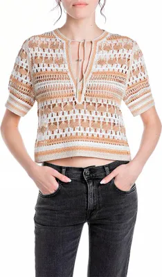 Produktbild von Replay Dk3861.000.g23782 Kurzarm-t-shirt Beige XS Frau Beige XS