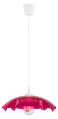 Obrázek produktu pro Závěsné svítidlo LILIA, červeno-bílé, 1xE27x15W, sklo, rozměry: 85x39x39 cm, IP20, Alfa