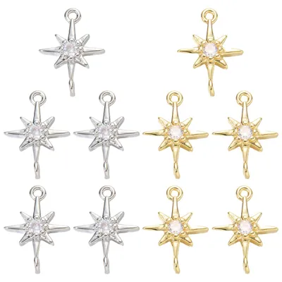 Productafbeelding van Ster verbindingsbedels hangers voor armbanden, 10 stuks