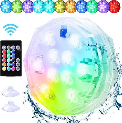 Produktbild von Podvodní LED osvětlení bazénu IP68 Vodotěsné podvodní světlo 15 barev RGB osvětlení bazénu s dálkovým ovládáním