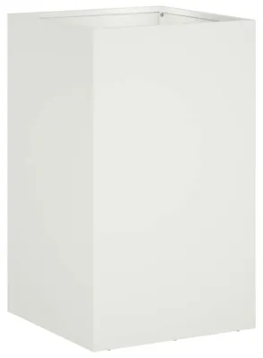 Obrázek produktu pro vidaXL Zahradní květináč, bílý, 30 x 30 x 50 cm, ocel s pozinkovaným povrchem