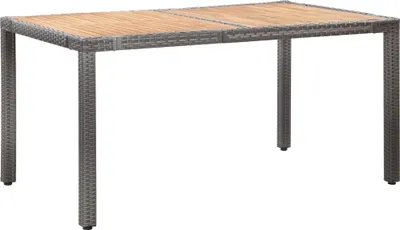 Produktbild von vidaXL 7-tlg. Garten-Essgruppe mit Auflagen Poly Rattan Grey