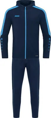 Produktbild von JAKO Kinder Trainingsanzug Polyester Power mit Kapuze, Farbe:marine/skyblue, Größe:128