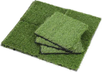 Obrázek produktu pro ISOISL Umělá tráva, klickovací dlaždice, 30x30 cm, 88 kusů (8 m²) – Dlaždice pro terasy a balkony s drenážním systémem, realistickým vzhledem a snadnou montáží, vhodné pro vnitřní i venkovní použití