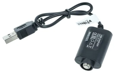 Produktbild von vhbw USB Ladegerät kompatibel mit Joyetech eGo, eGo-C E-Zigarette, E-Shisha & vielen anderen Vape-Geräten mit 510 Schraubverschluss - 25cm Ladekabel